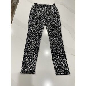 T by Talbots Womens Activewear Pants Medium SPF 50+ Black‎ Gray Pockets Knit